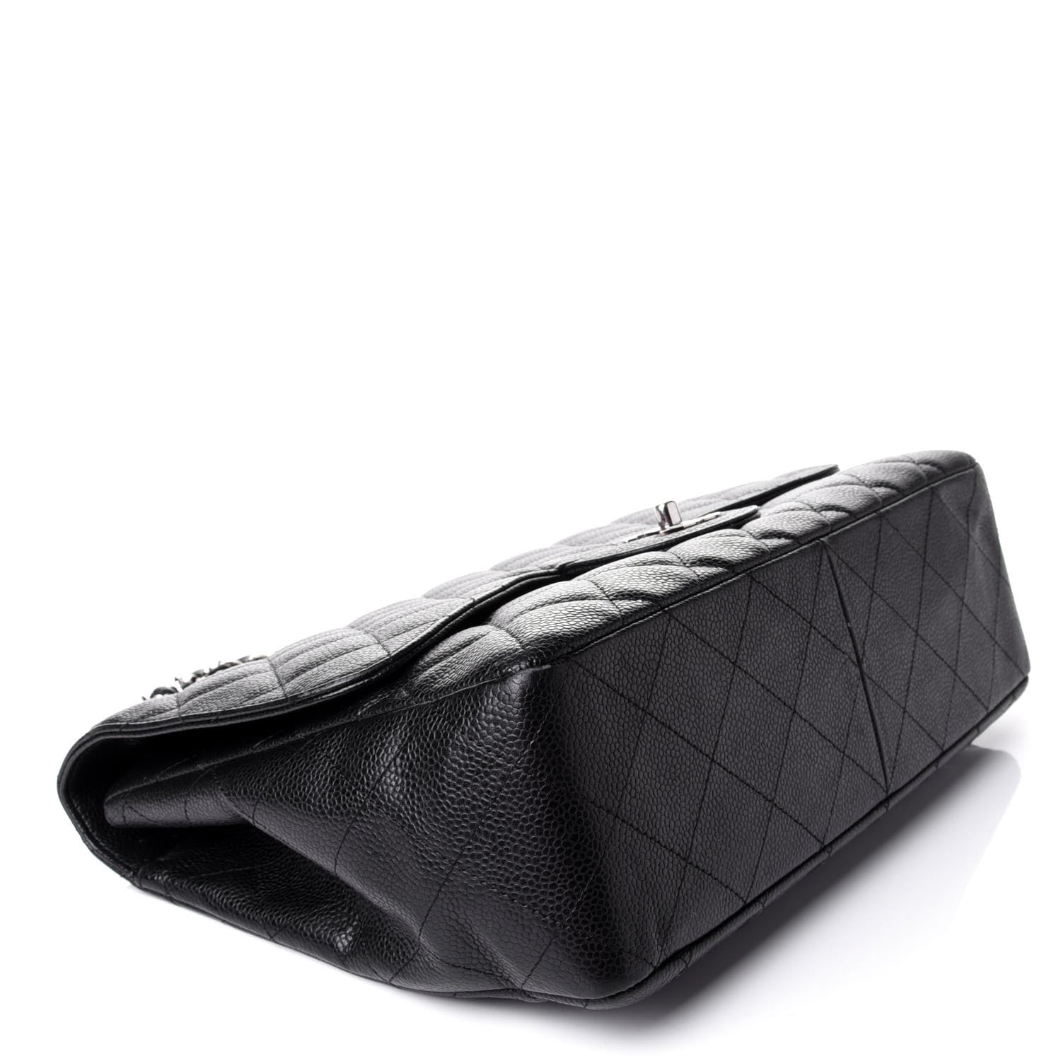 Chanel Caviar Quilted Jumbo Single Flap Black 4 of 10