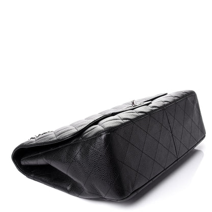 Chanel Caviar Quilted Jumbo Single Flap Black 4 of 10