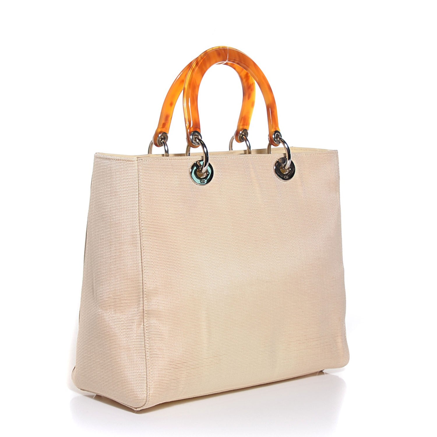 Christian Dior Canvas Large Lady Dior Beige 3 of 7