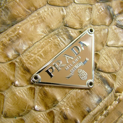 Prada Python Flap Wallet Beige 5 of 9