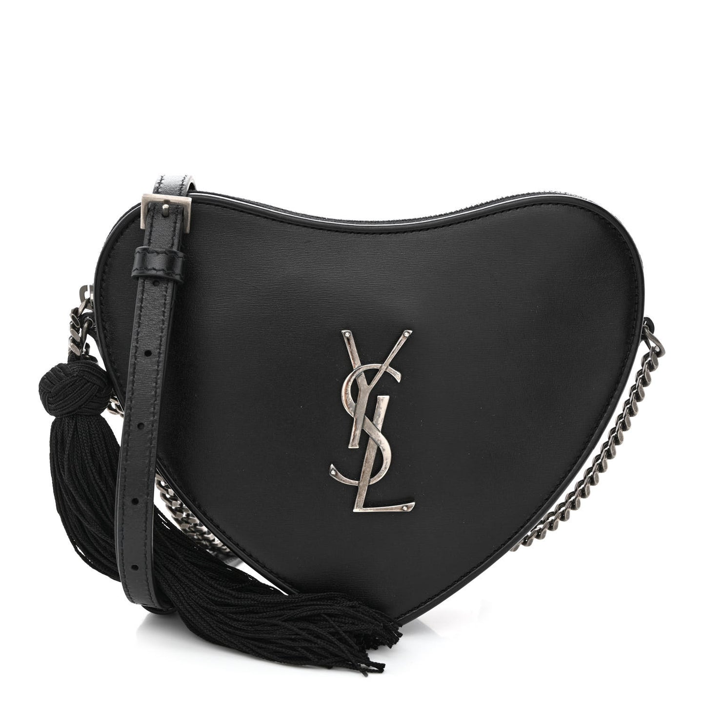 Calfskin Small Monogram Love Shoulder Bag Black