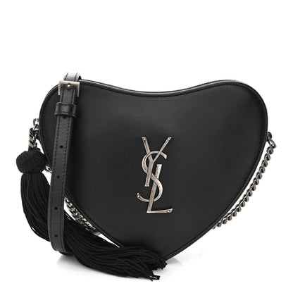 Saint Laurent Calfskin Small Monogram Love Shoulder Bag Black 1 of 10