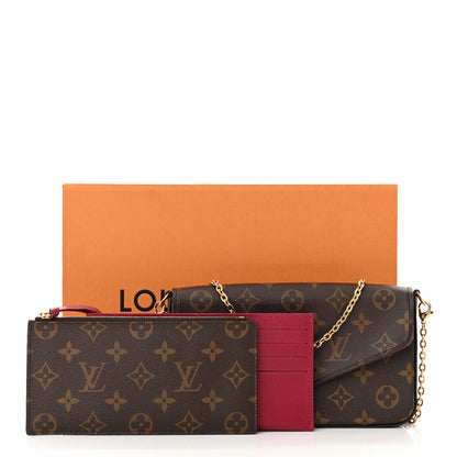Louis Vuitton Monogram Pochette Felicie Chain Wallet Fuchsia 11 of 11