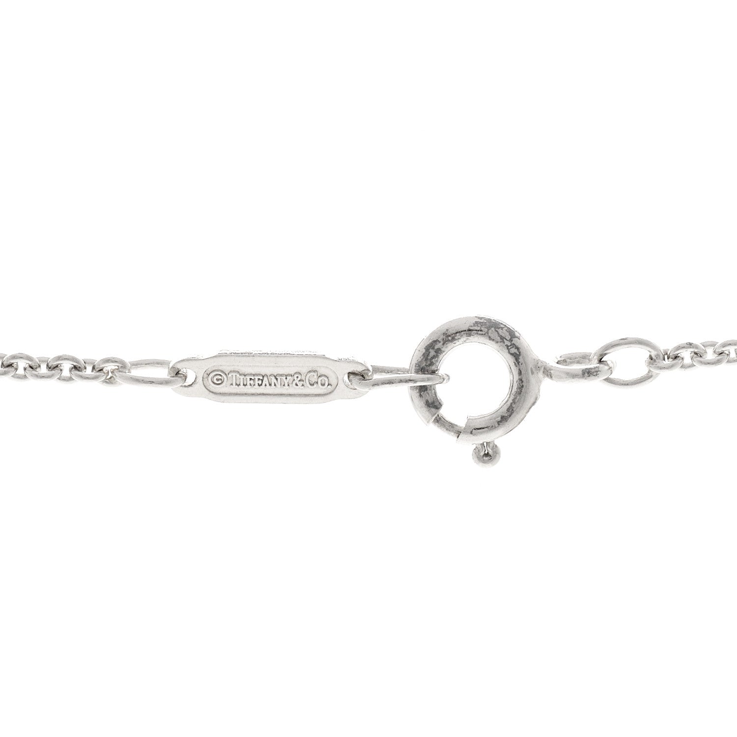 Tiffany Sterling Silver Black Bone Notes Round Pendant Necklace 4 of 5