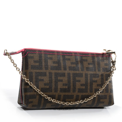 Fendi Zucca Spalmati Pochette Tobacco Fragola 3 of 10