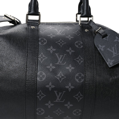 Louis Vuitton Taigarama Keepall Bandouliere 50 Black 8 of 10