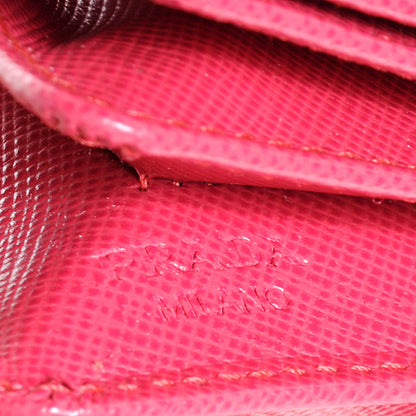 Prada Saffiano Oro Gusseted Card Holder Peonia 6 of 8