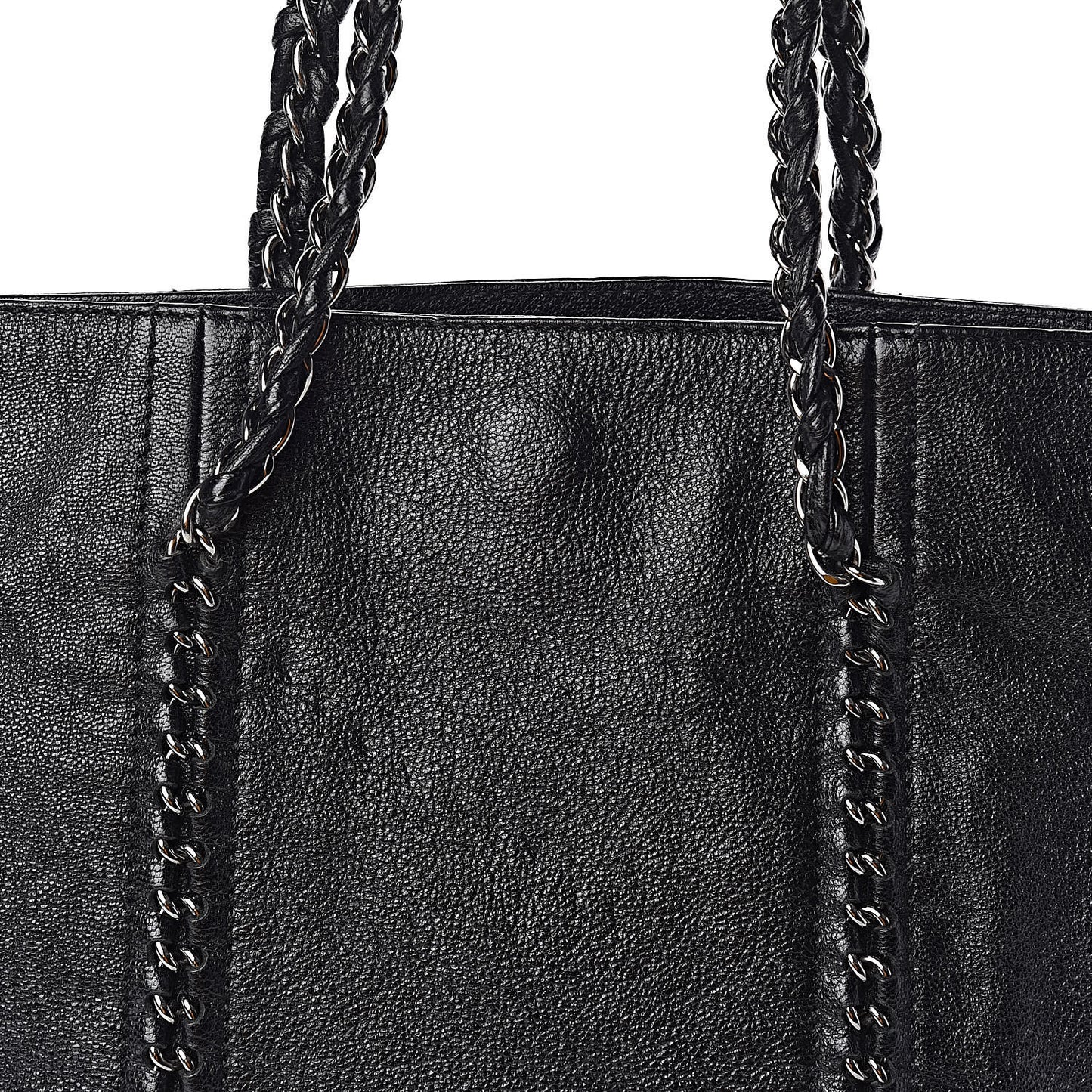 Deerskin Luxe Ligne North South Tote Black