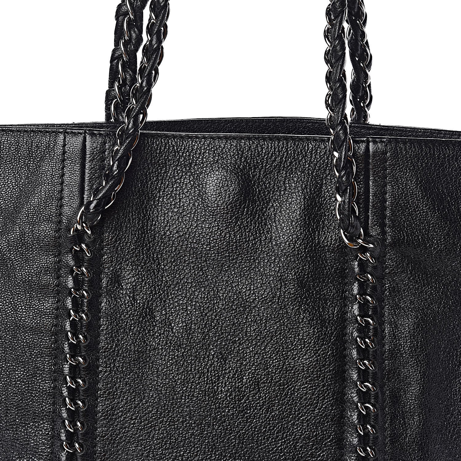 Chanel Deerskin Luxe Ligne North South Tote Black 10 of 10