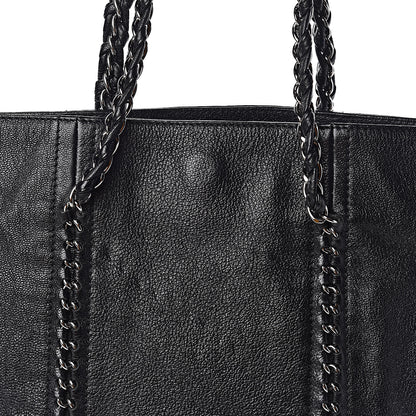 Chanel Deerskin Luxe Ligne North South Tote Black 10 of 10
