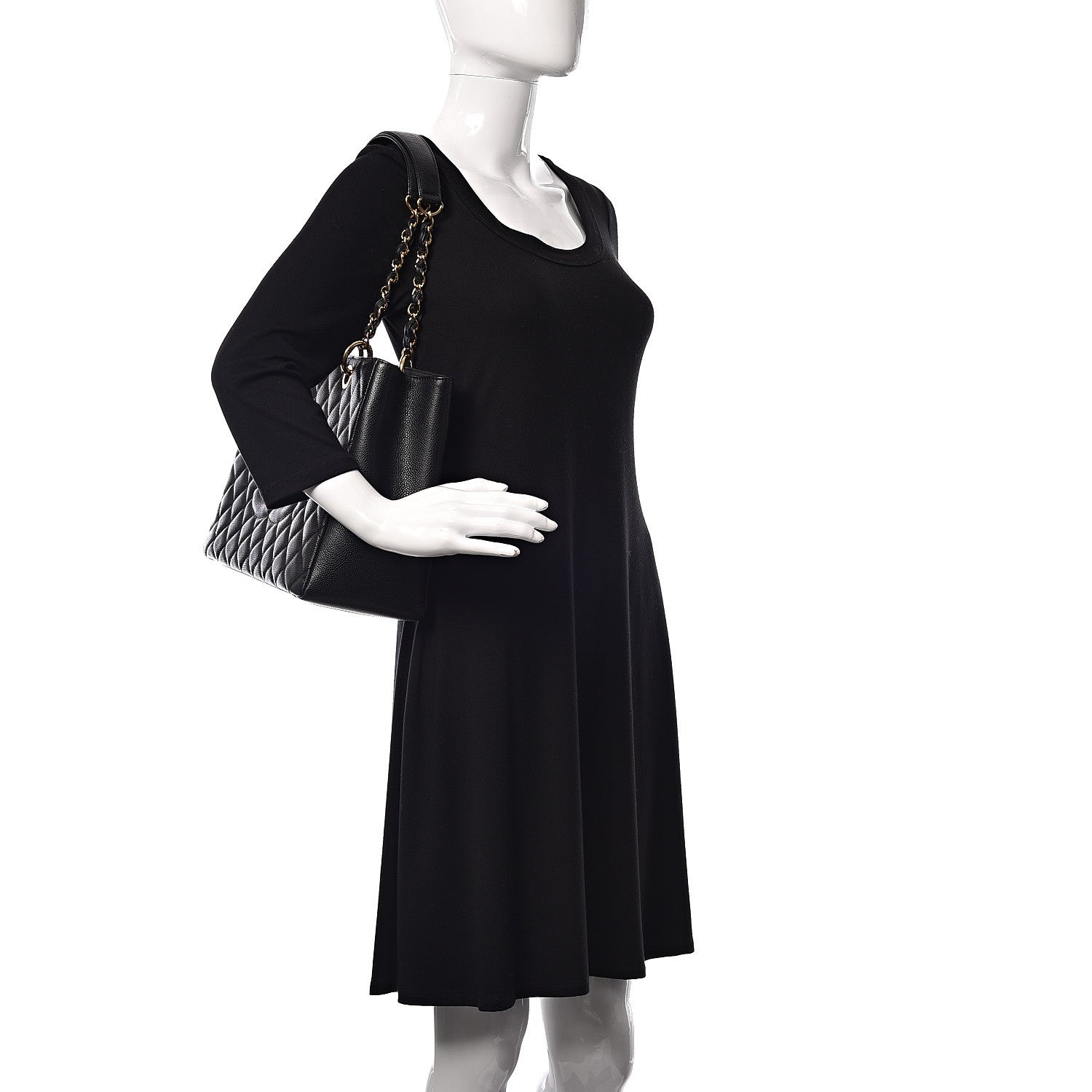 Chanel Caviar Quilted Grand Shopping Tote GST Black 2 of 11