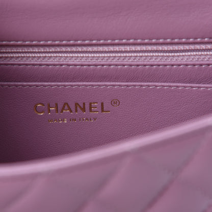 Chanel Lambskin Quilted Mini Rectangular Flap Purple 8 of 11