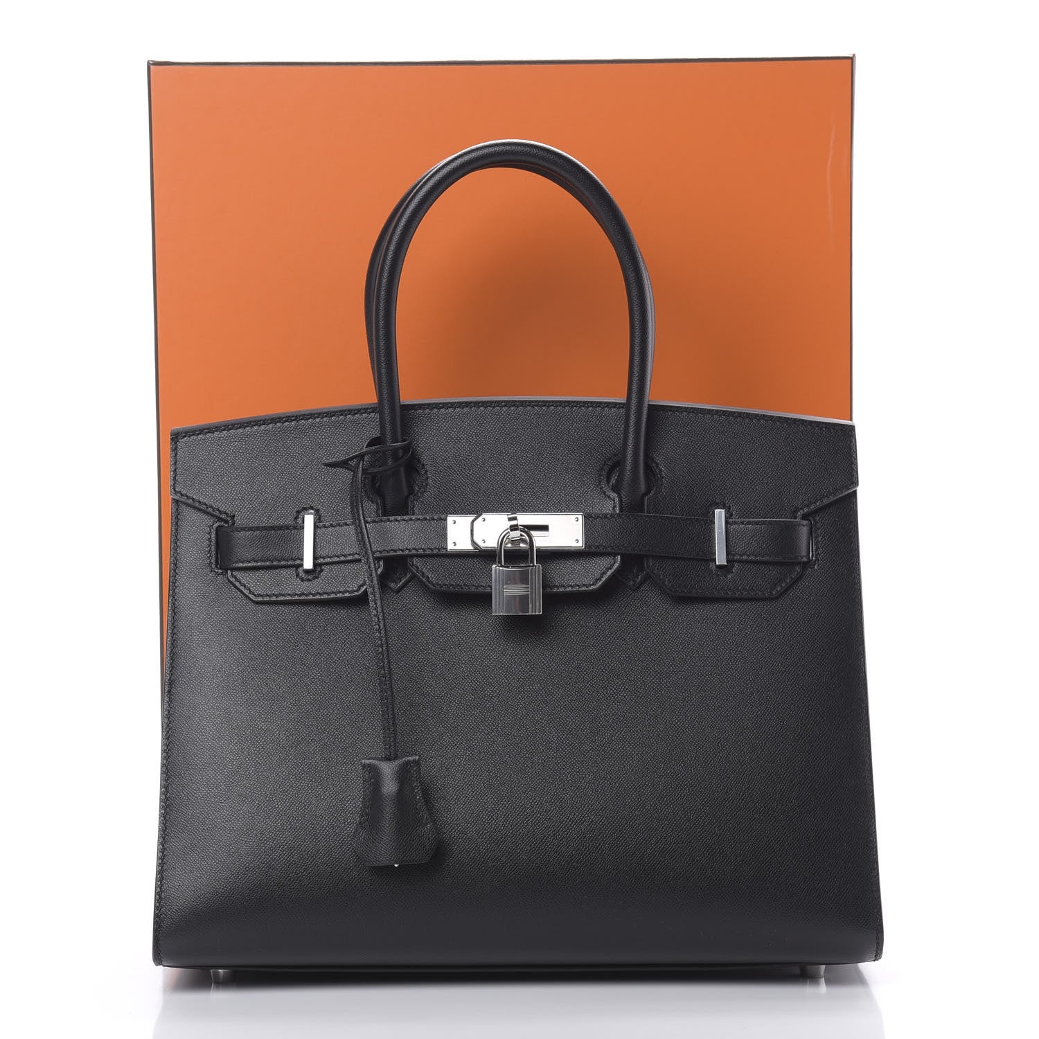 Hermes Madame Calfskin Birkin Sellier 30 Black 12 of 12