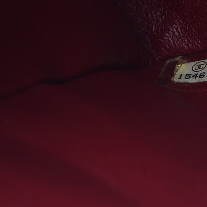 Chanel Patent Quilted Jumbo Double Flap Dark Red 8 of 13
