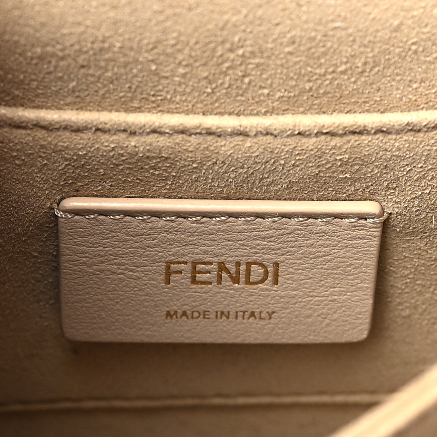 Fendi Vitello Liberty Bi-Color FF 1974 Embossed Small Kan U Shoulder Bag Maya Black 6 of 9