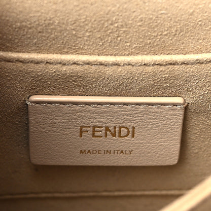 Fendi Vitello Liberty Bi-Color FF 1974 Embossed Small Kan U Shoulder Bag Maya Black 6 of 9