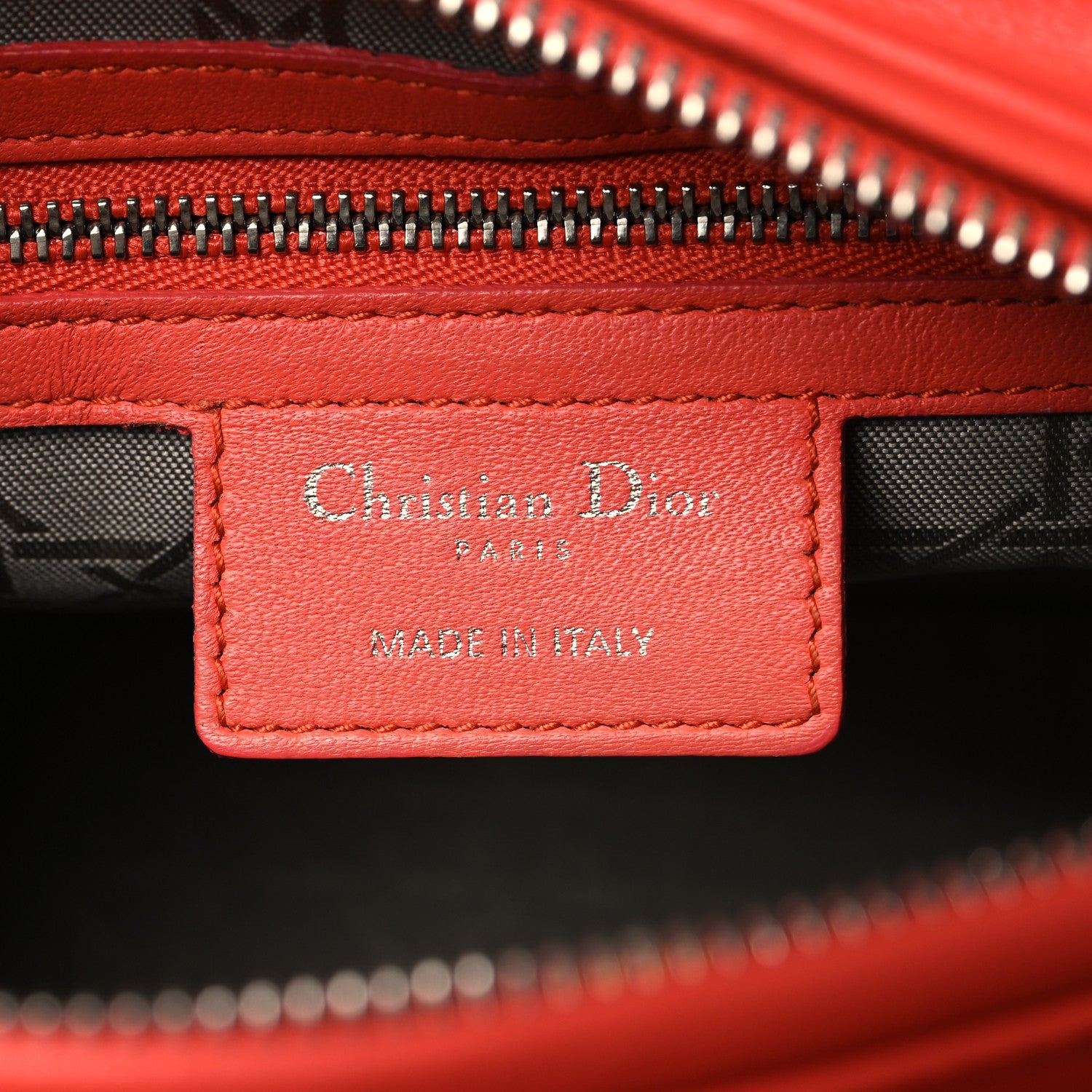 Christian Dior Lambskin Cannage Medium Lady Dior Coral 6 of 10