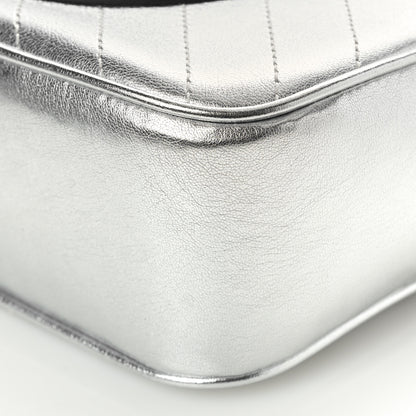 Gucci Metallic Sakai Be Green Calfskin Diagonal Stitched Small Blondie Shoulder Bag Silver 10 of 10