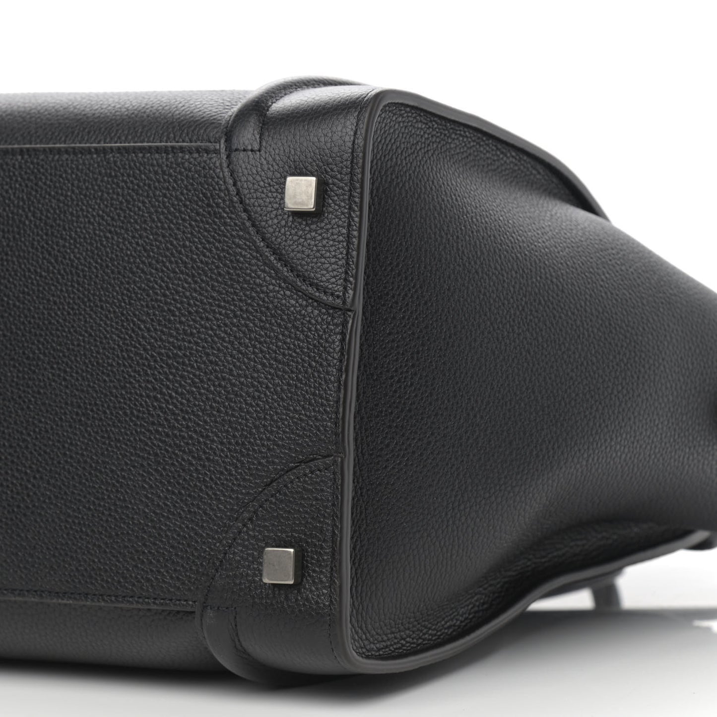 Drummed Calfskin Mini Luggage Black