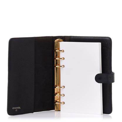 Chanel Caviar Timeless CC Ring Agenda Planner Black 5 of 8
