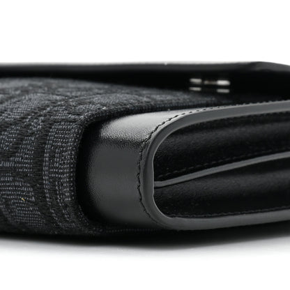 Christian Dior HOMME Oblique Double Saddle Wallet Black 12 of 16
