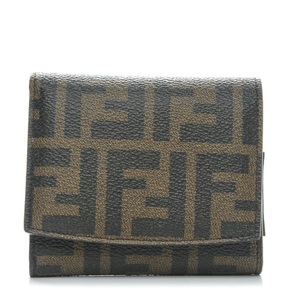 Fendi Zucca Small Flap Wallet Tobacco Fuchsia 1 of 9