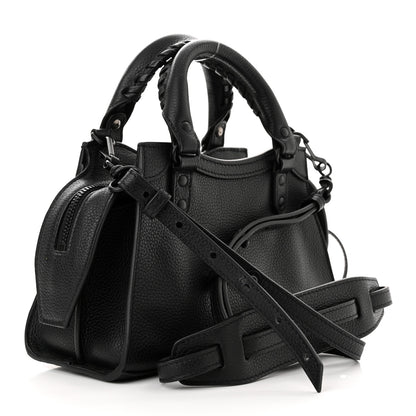 Balenciaga Grained Calfskin Neo Classic Black Hardware Mini City Black 3 of 10