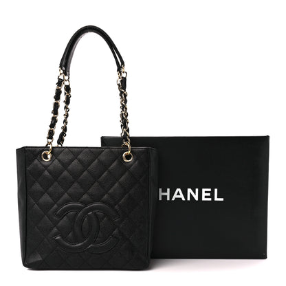Chanel Caviar Quilted Petit Shopping Tote PST Black 12 of 12