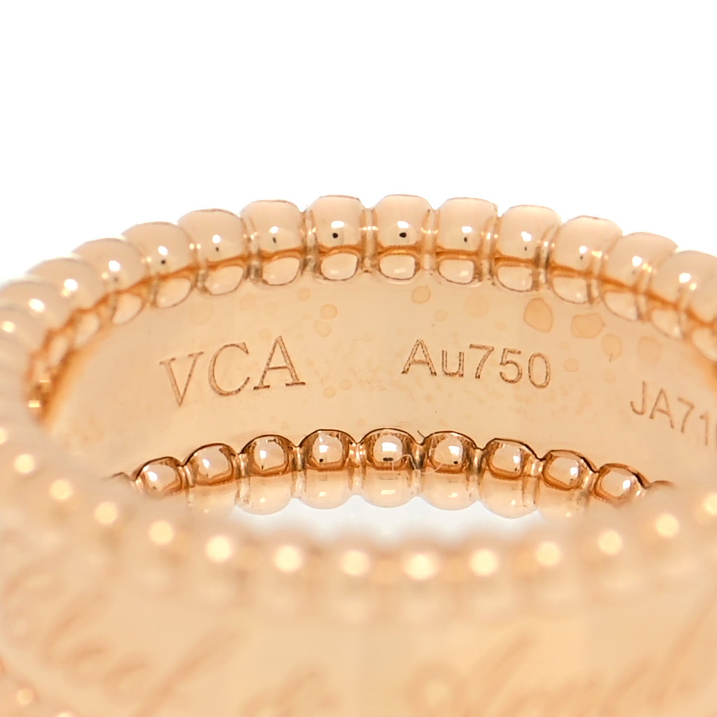 18K Yellow Gold Perlee Signature Ring 52 6