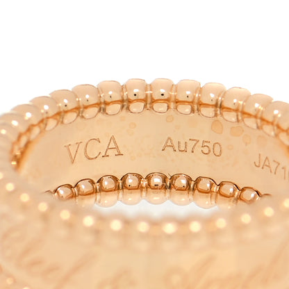 Van Cleef & Arpels 18K Yellow Gold Perlee Signature Ring 52 6 4 of 5