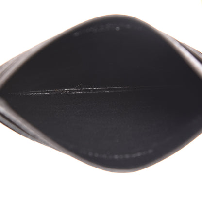 Saint Laurent Grain De Poudre Matelasse Chevron Monogram Credit Card Case Dark Anthracite 5 of 9
