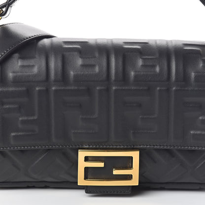 Fendi Nappa FF 1974 Embossed Baguette Black 7 of 10
