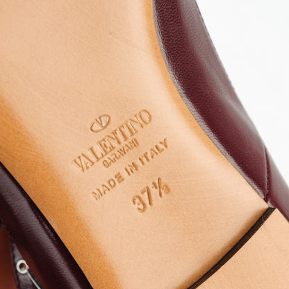Valentino Garavani Calfskin Love Latch Cage Ballet Flats 37.5 Rubin Poudre 6 of 6