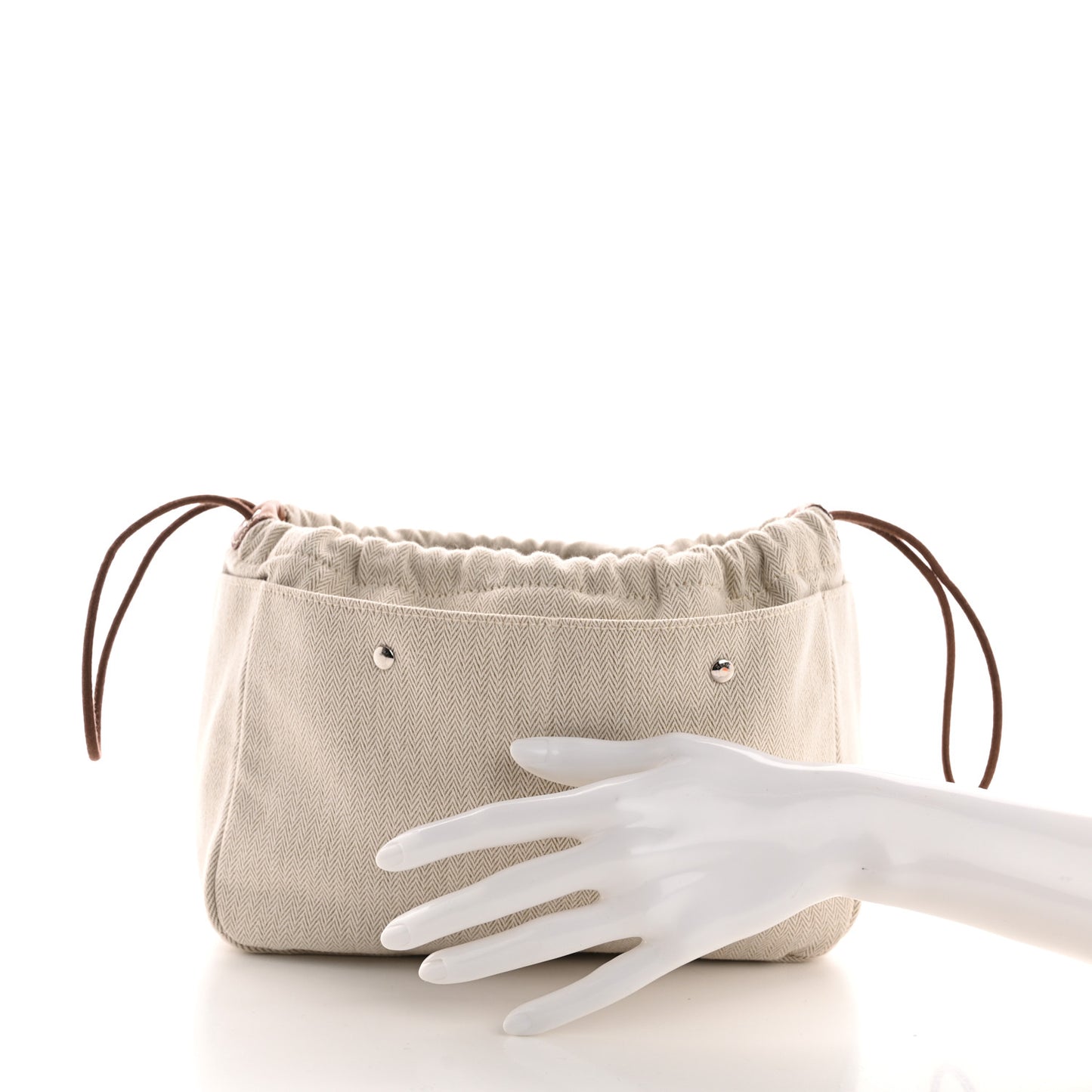 Canvas Barenia Fourbi 25 MM Pouch Naturel Fauve
