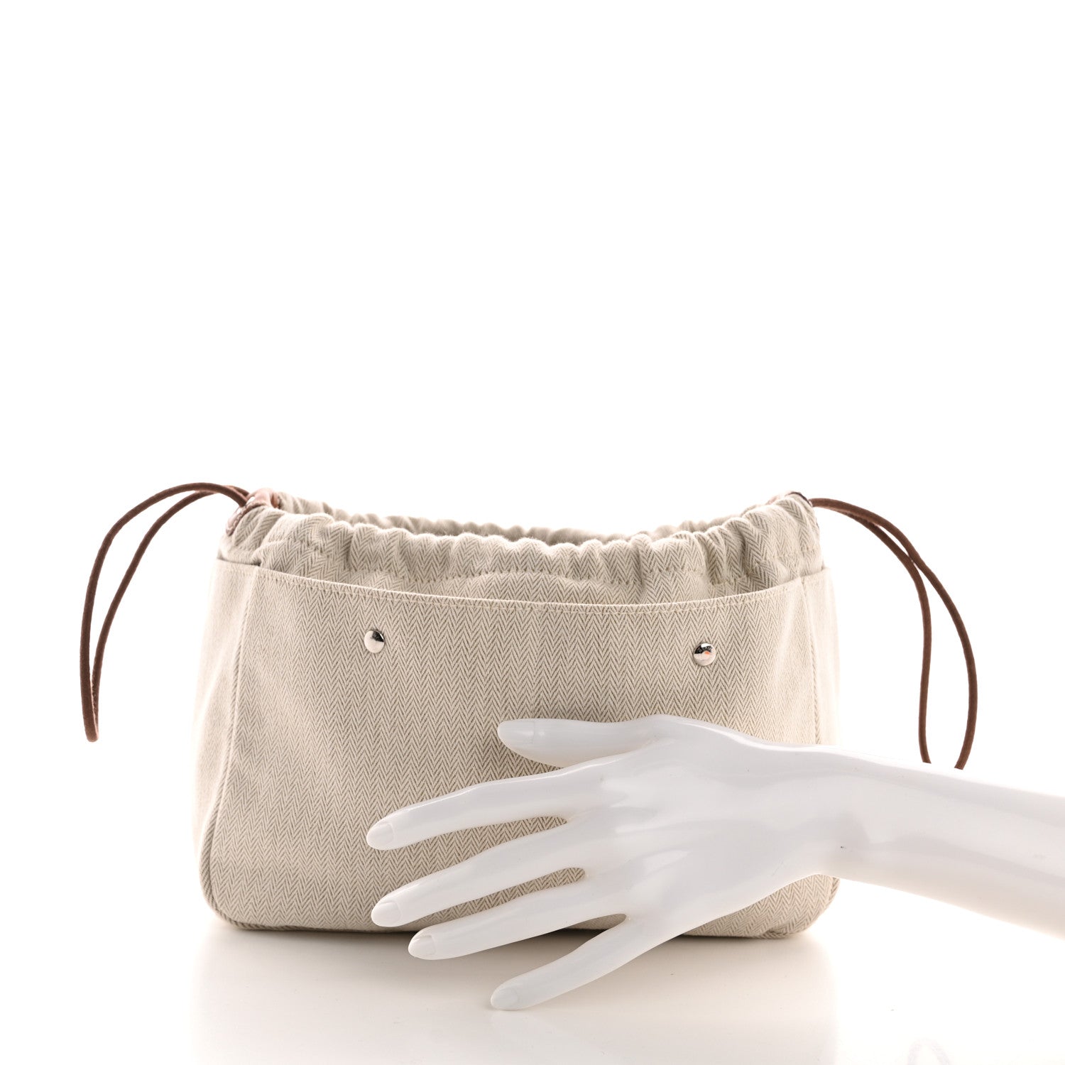 Hermes Canvas Barenia Fourbi 25 MM Pouch Naturel Fauve 2 of 8