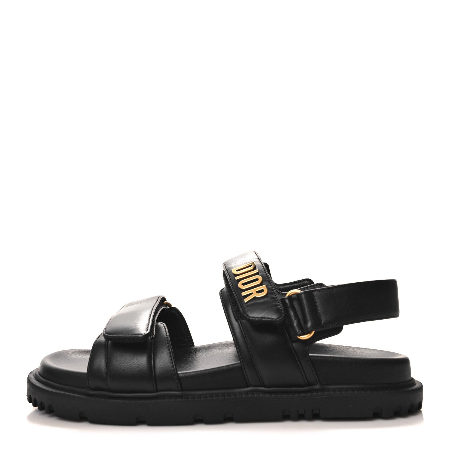 Christian Dior Lambskin Dioract 10mm Sandals 38 Black 1 of 7
