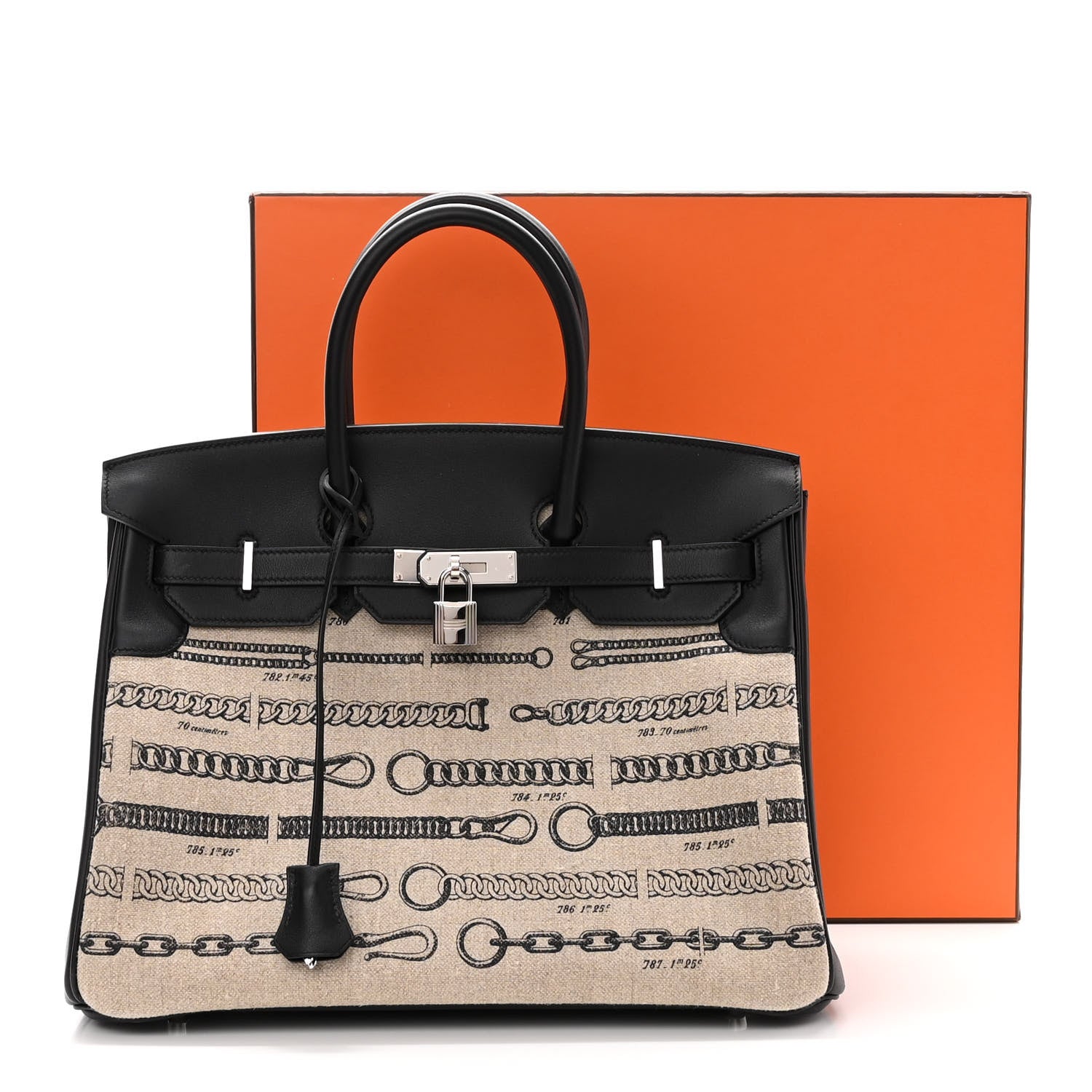 Hermes Swift Toile De Camp Dechainee Birkin 35 Black 12 of 12