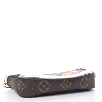 Louis Vuitton Monogram 2019 Christmas Animation Mini Courchevel Pochette Accessories Fuchsia 4 of 8