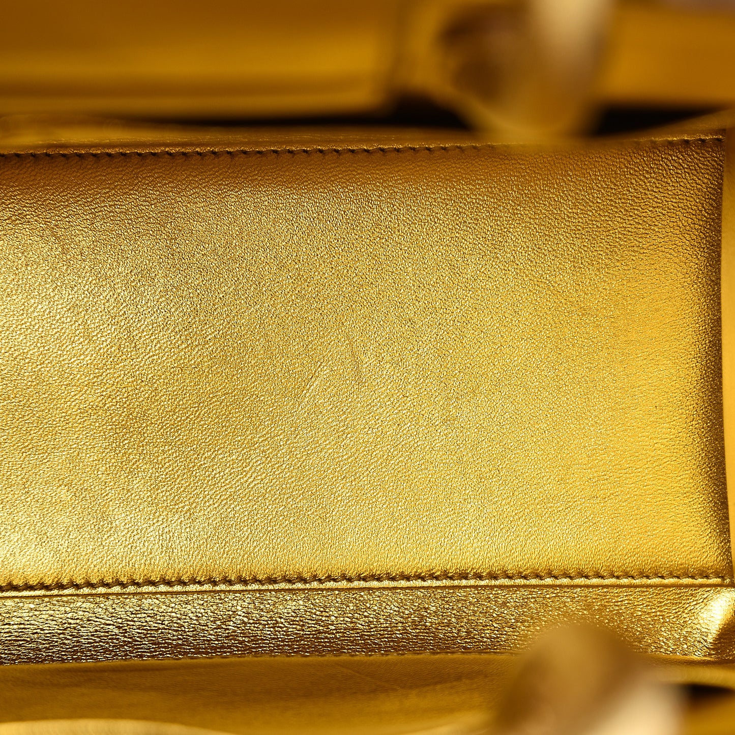 Metallic Goatskin Medium Diorever Flap Gold