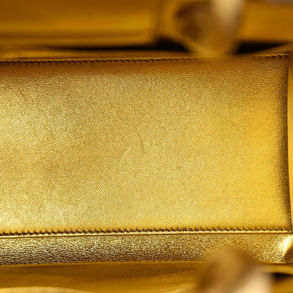 Christian Dior Metallic Goatskin Medium Diorever Flap Gold 8 of 12