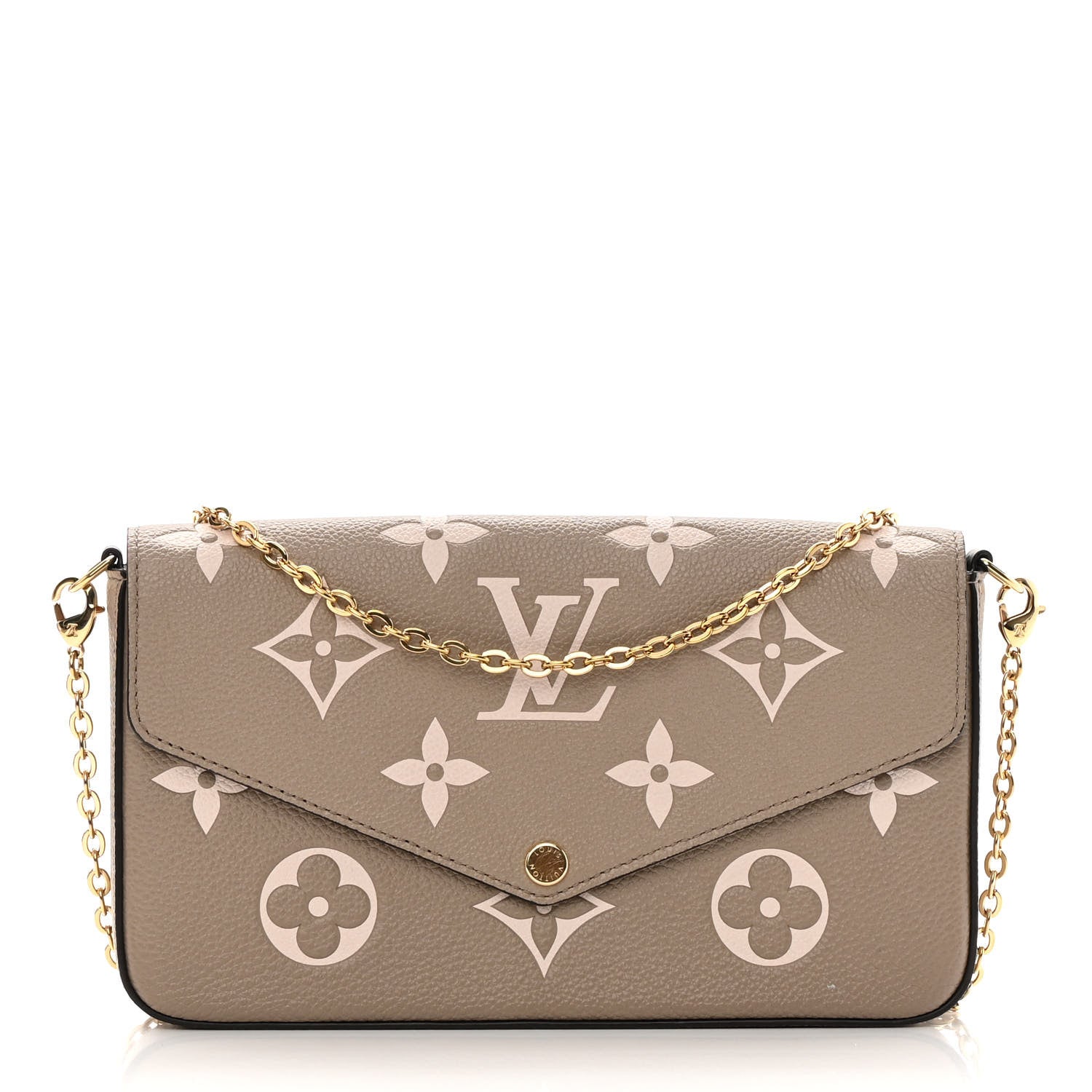 Louis Vuitton Empreinte Monogram Giant Felicie Pochette Tourterelle Creme 3 of 15