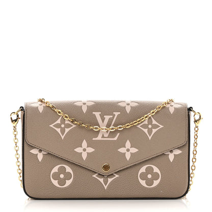 Louis Vuitton Empreinte Monogram Giant Felicie Pochette Tourterelle Creme 3 of 15