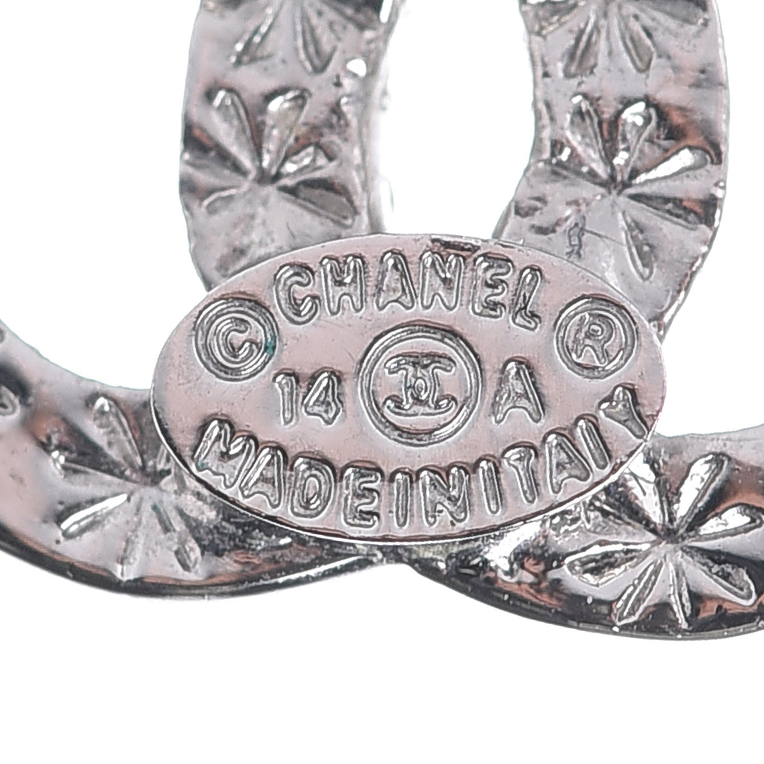 Chanel Pearl CC Earrings Silver 4 of 4