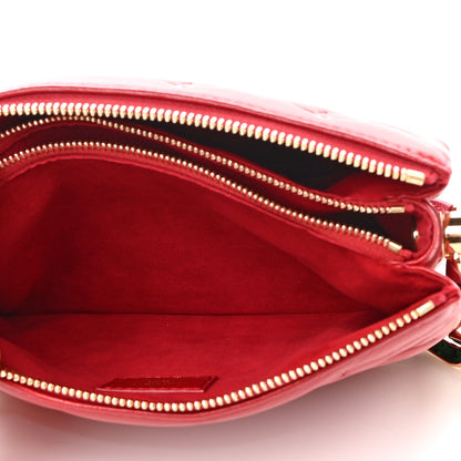 Louis Vuitton Mother of Pearl Lambskin Embossed Monogram Coussin BB Red Green 7 of 13