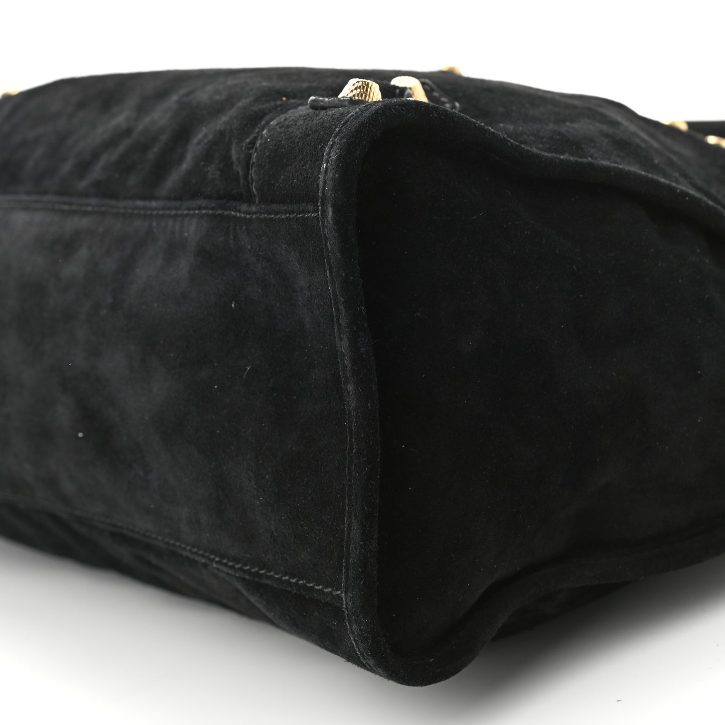 Baby Daim Suede Giant 12 Gold Hardware City Black