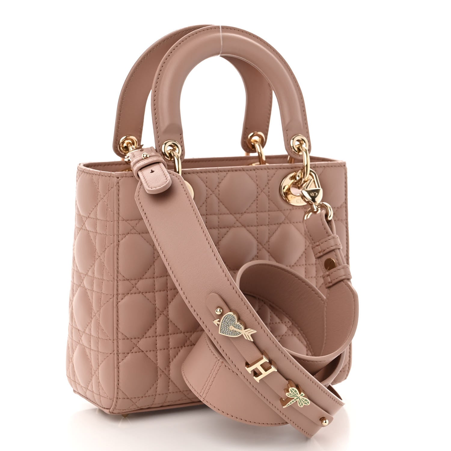 Christian Dior Lambskin Cannage Small My ABCDior Lady Dior Fard 3 of 9