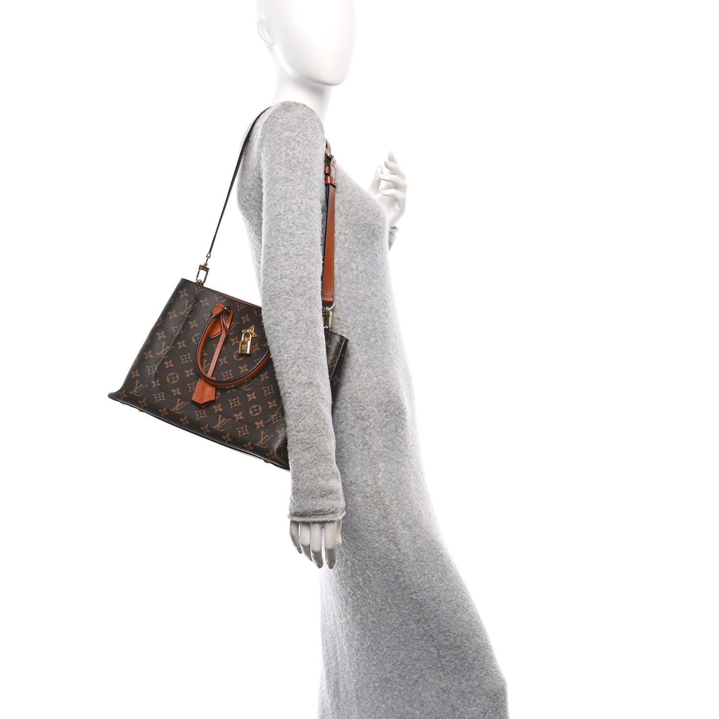 Monogram Flower Tote Caramel