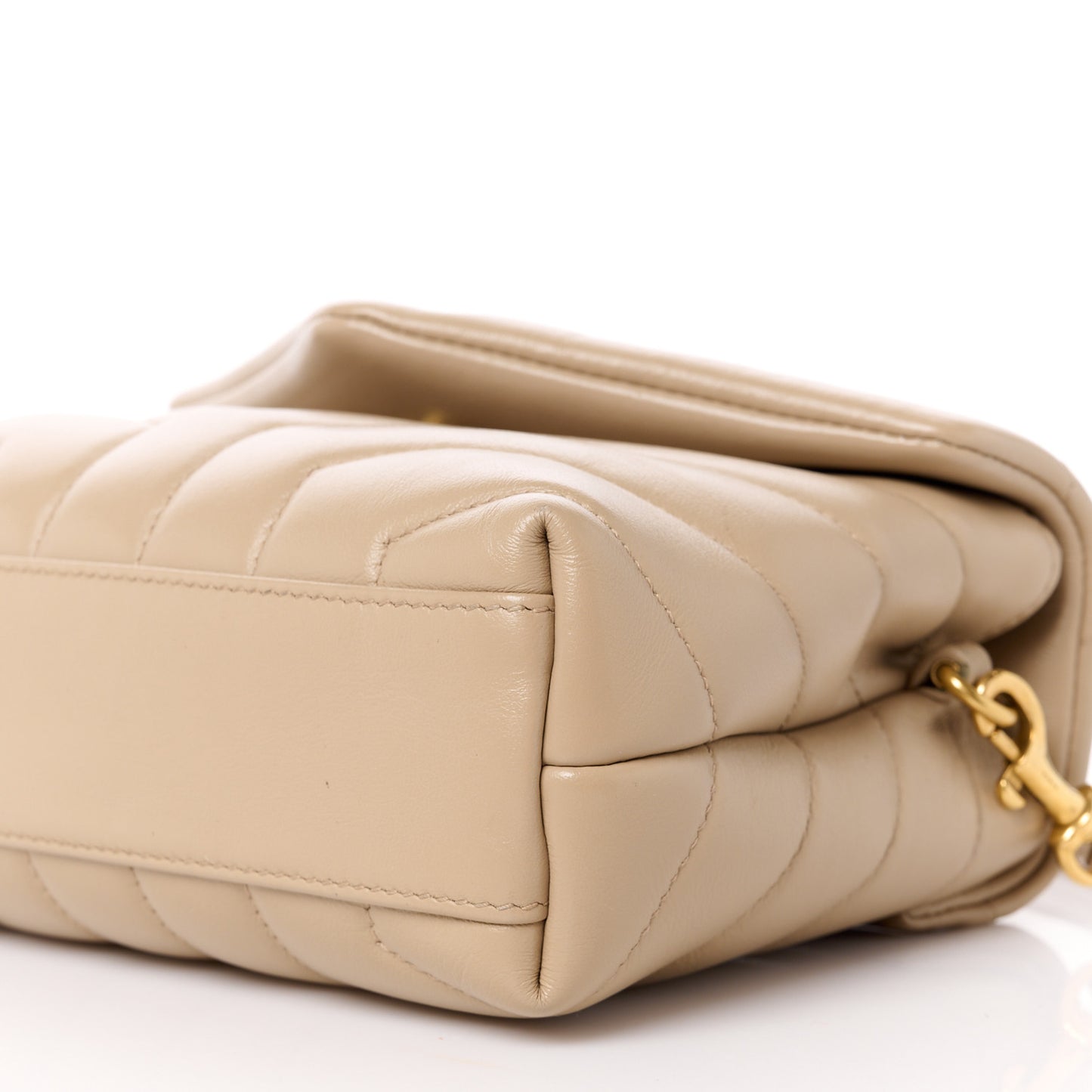 Calfskin Y Quilted Monogram Toy Loulou Crossbody Bag Dark Beige