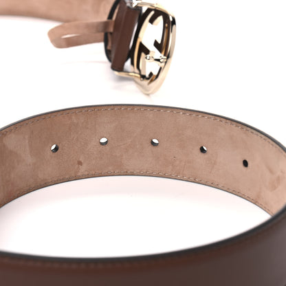 Gucci Calfskin Interlocking G 37mm Belt 95 38 Nut Brown 4 of 4