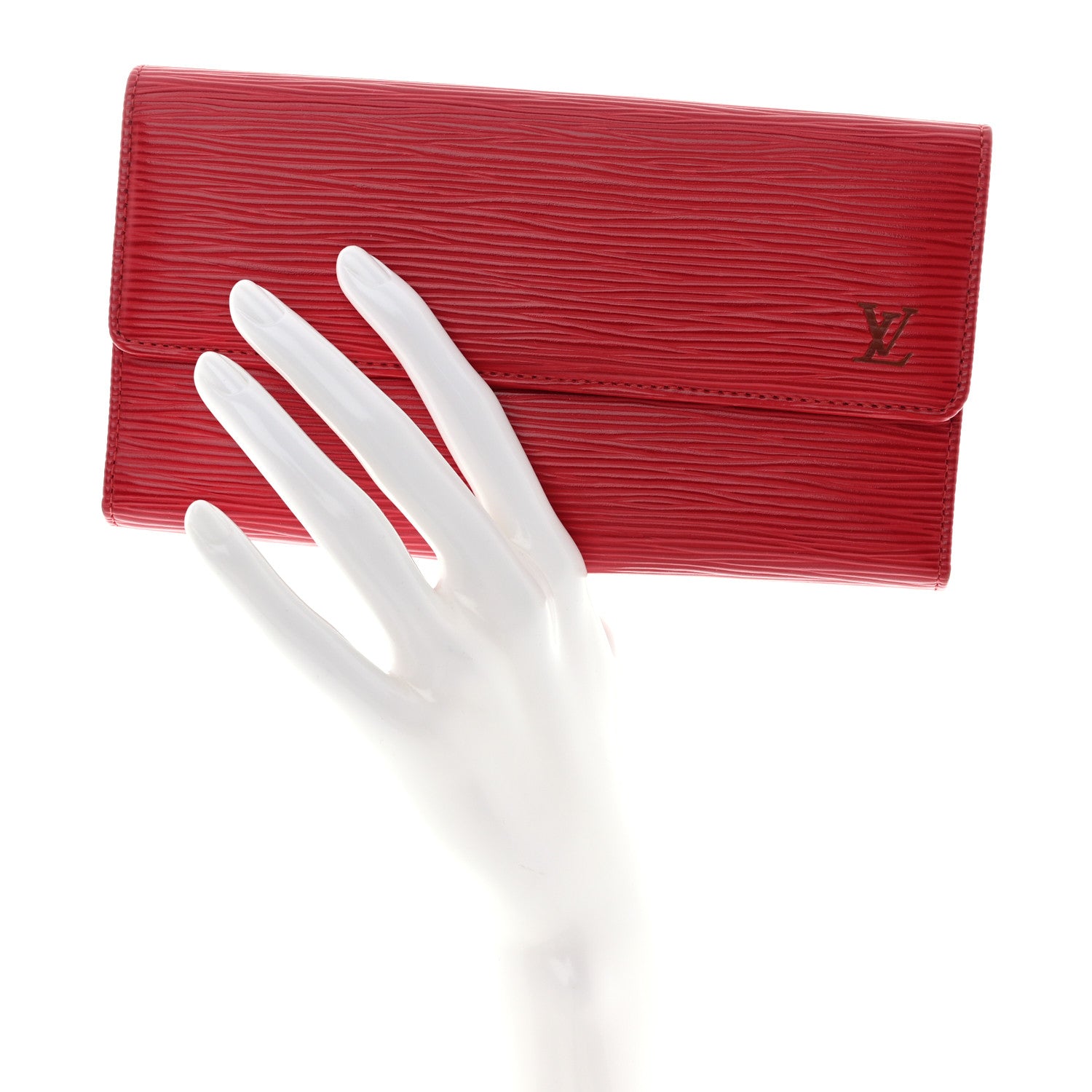 Louis Vuitton Epi Porte Tresor International Wallet Castillan Red 2 of 11